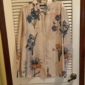 NWT - Lauren Flower Button Down Sz XL
